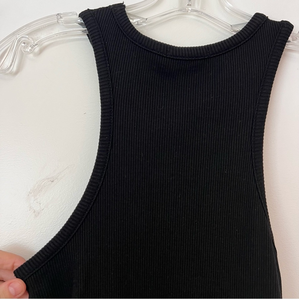 Agolde Bea Cutaway Tank Ribbed Black - Picture 9 of 10